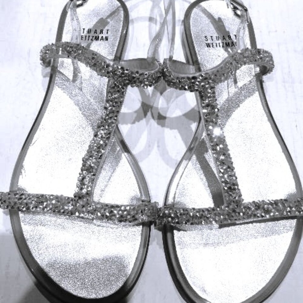 Stuart Weitzman Glitter Jelly Sandals in EU 37 / USA 7 (NEW)